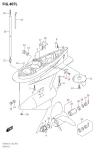 DF200A From 20003F-240001 (E11 E40)  2022 drawing GEAR CASE ((DF175AZ,DF150AZ):023)