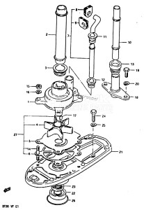 DT30 From 03001-511087 ()  1984 drawing WATER PUMP