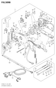 20003F-140001 (2021) 200hp E11 E40-Gen. Export 1-and 2 (DF200AT) DF200A drawing OPT:REMOTE CONTROL (1) (022,023)