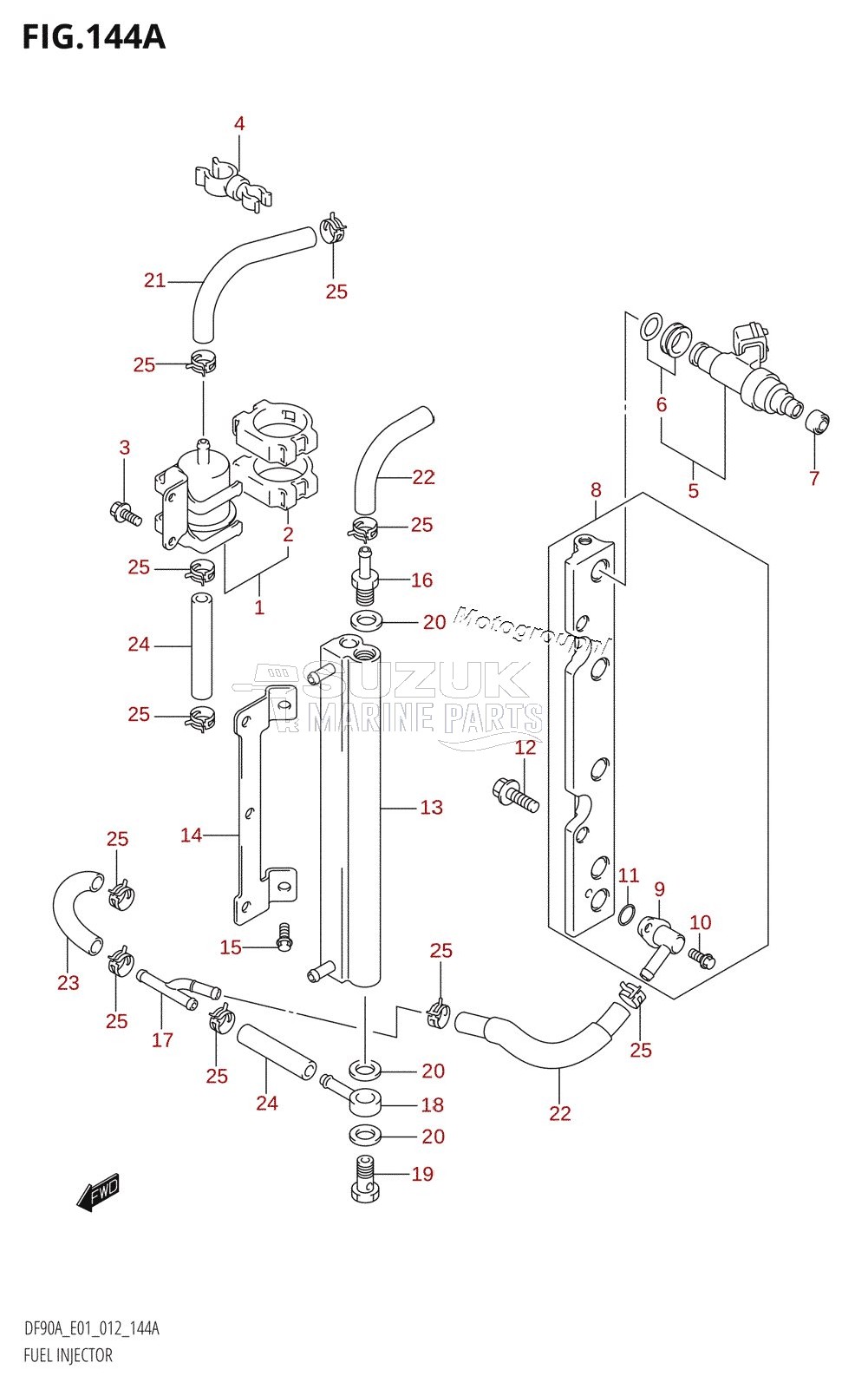 FUEL INJECTOR (DF70A:E01)