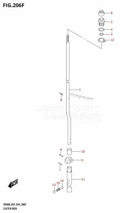 DF40A From 04003F-610001 (E01 E34)  2016 drawing CLUTCH ROD (DF50ATH:E01)