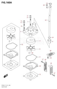 04005F-240001 (2022) 40hp E34-Italy (DF40ASVT  DF40ASVT) DF40A drawing WATER PUMP (SEE NOTE)