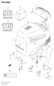 DF90 From 09001F-880001 (E01)  2008 drawing ENGINE COVER (K1,K2)