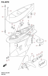 DF200Z From 20002Z-340001 (E01 E40)  2023 drawing GEAR CASE (DF250T)