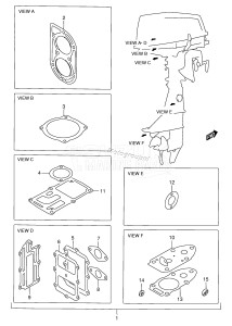 DT6S From 00601-817660 ()  1988 drawing OPTIONAL : GASKET SET (DT6 /​ DT8) (DT5 MODEL:95~99)