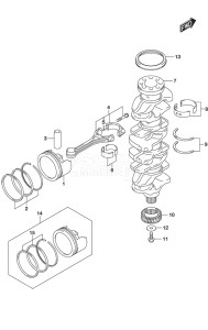 Outboard DF 200A drawing Crankshaft