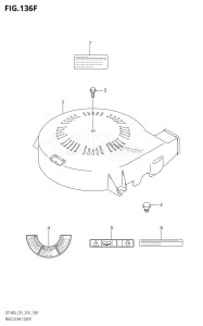 DF115A From 11503F-410001 (E01 E40)  2014 drawing RING GEAR COVER (DF115AZ:E40)