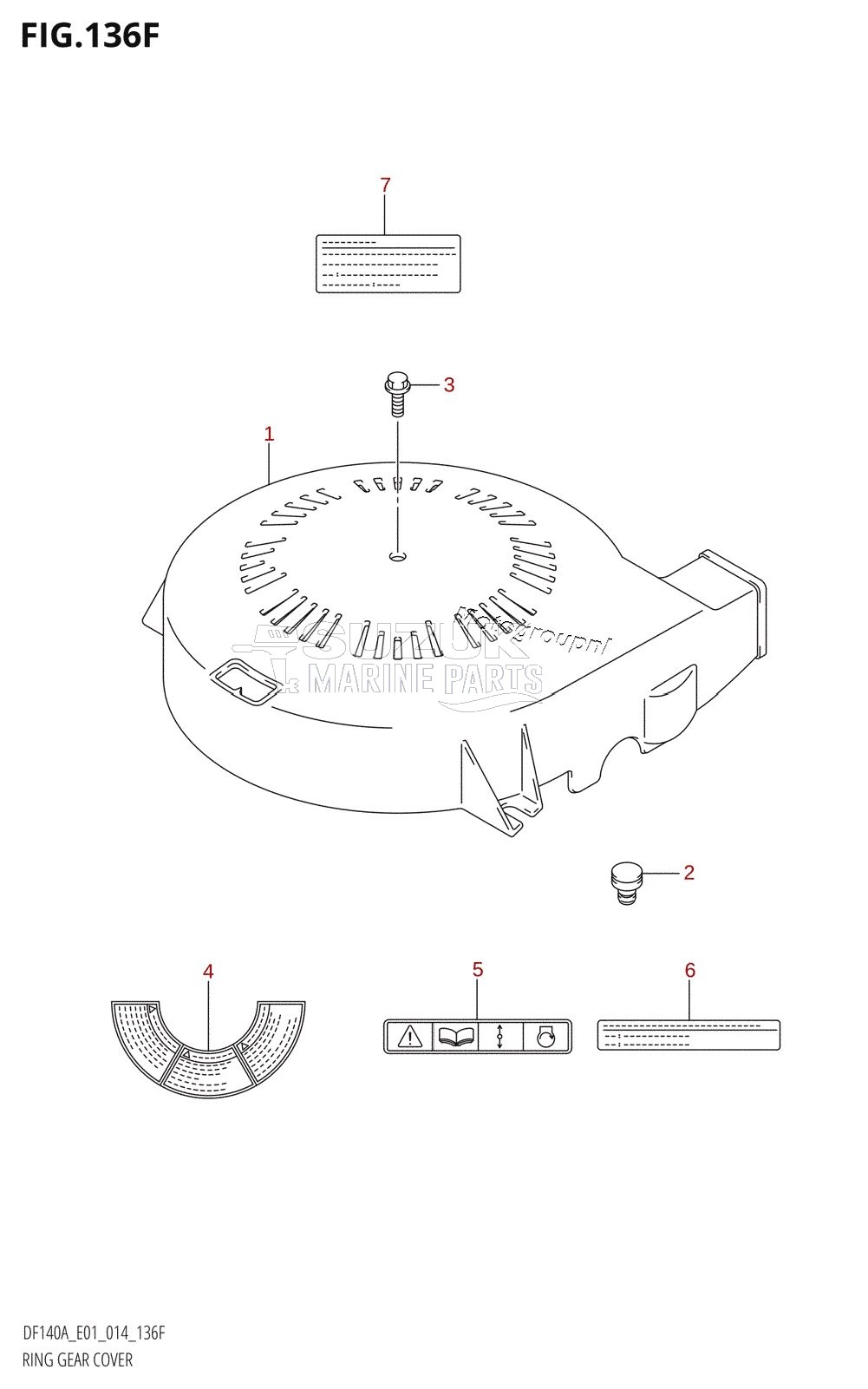 RING GEAR COVER (DF115AZ:E40)