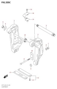 DF150Z From 15002Z-510001 (E03)  2015 drawing CLAMP BRACKET (DF150Z:E03)