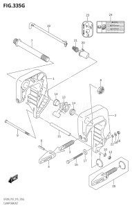 01504F-510001 (2005) 15hp P01-Gen. Export 1 (DF15A  DF15AR  DF15ATH) DF15A drawing CLAMP BRACKET (DF20A:P01)