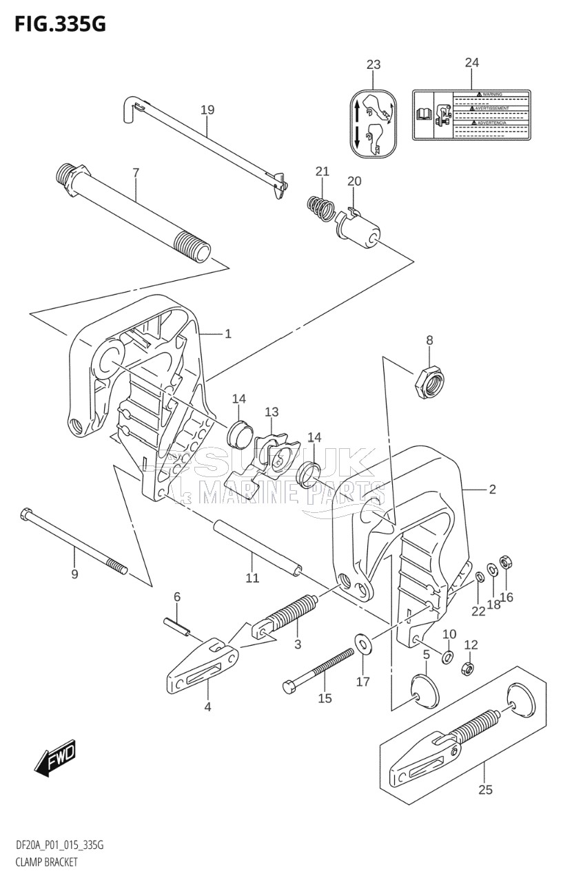 CLAMP BRACKET (DF20A:P01)