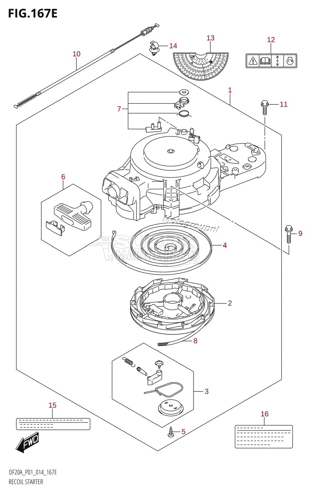 RECOIL STARTER (DF15AR:P01)