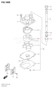 DF75A From 07501F-340001 (E03)  2023 drawing WATER PUMP (DF90ATH:E01)