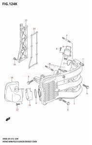 DF40A From 04003F-310001 (E01)  2013 drawing INTAKE MANIFOLD /​ SILENCER /​ EXHAUST COVER (DF60AQH:E40)