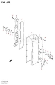 DF225T From 22503F-010001 (E01 E40)  2010 drawing EXHAUST COVER