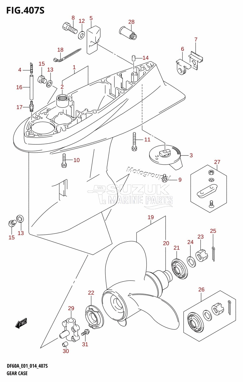 GEAR CASE (DF60AVT:E40)