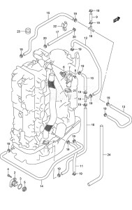 Outboard DF 150 drawing Thermostat