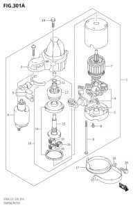 04003F-040001 (2020) 40hp E01-Gen. Export 1 (DF40A  DF40AQH  DF40ATH) DF40A drawing STARTING MOTOR