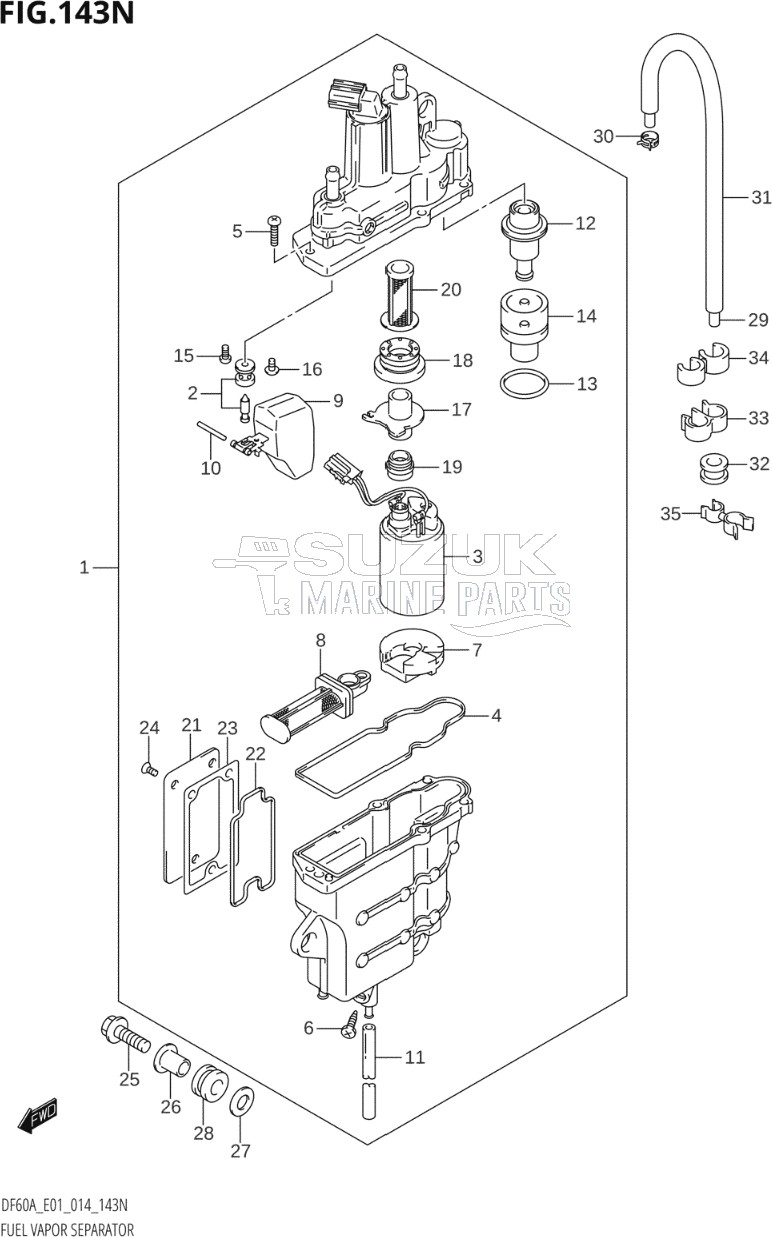 FUEL VAPOR SEPARATOR (DF50AVT:E01)