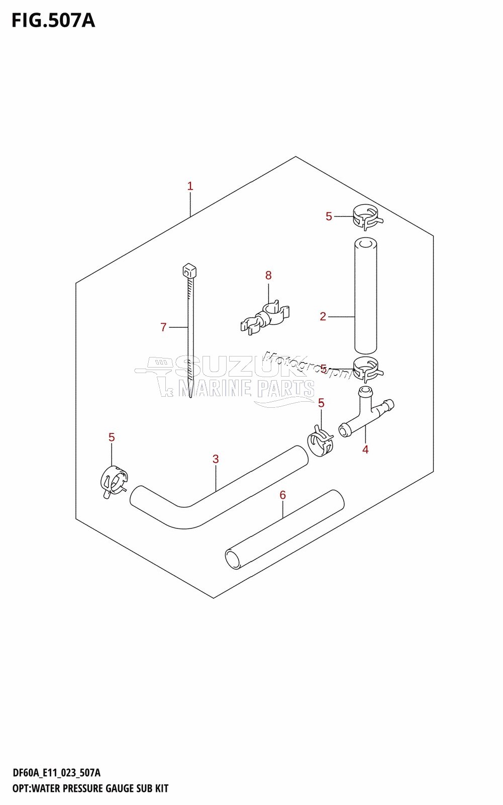 OPT:WATER PRESSURE GAUGE SUB KIT