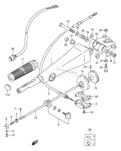 DT75TC From 07501-801001 ()  1988 drawing HANDLE (DT75WHQ,DT75MQ,DT85MQ,DT85QH)