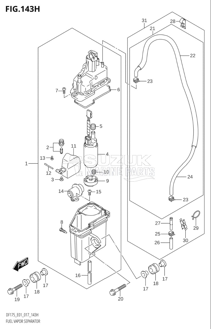 FUEL VAPOR SEPARATOR (DF175Z:E40)