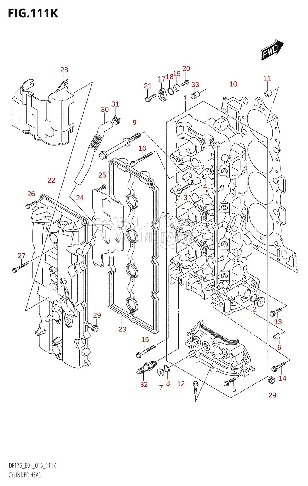 CYLINDER HEAD (DF175T:E40)