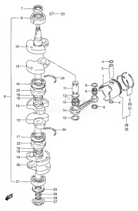 DT85T From 8501-131001 ()  1991 drawing CRANKSHAFT