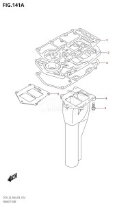 DT25 From 02503K-910001 (P36-)  2019 drawing EXHAUST TUBE (S-TRANSOM)