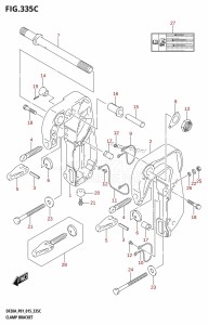 DF15A From 01504F-510001 (P01)  2015 drawing CLAMP BRACKET (DF9.9BT:P01)