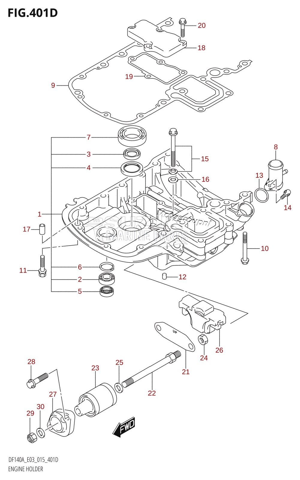 ENGINE HOLDER (DF140AT:E03)