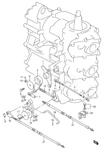 DT55 From 05501-011001 ()  1990 drawing THROTTLE LINK