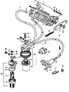 DT25 From D-10001 ()  1983 drawing FUEL PUMP