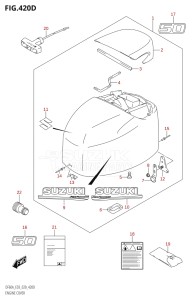 04003F-040001 (2020) 40hp E03-USA (DF40A) DF40A drawing ENGINE COVER (DF50AVT)