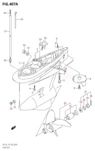 DF175T From 17501F-880001 (E03)  2008 drawing GEAR CASE (DF150T,DF175T)