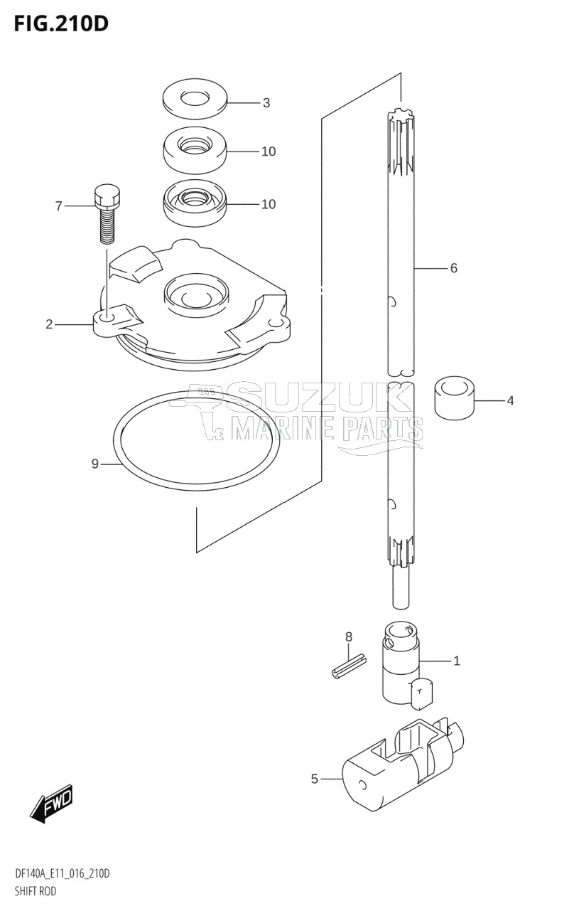 SHIFT ROD (DF115AZ:E11)