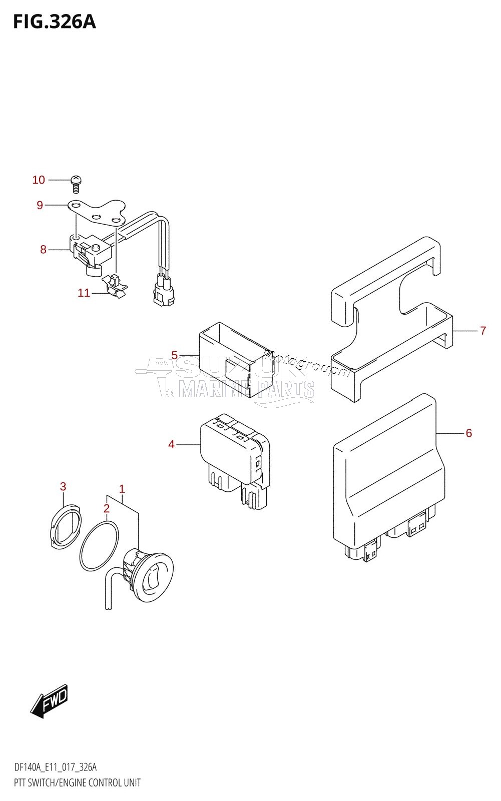 PTT SWITCH /​ ENGINE CONTROL UNIT (DF100AT:E11)