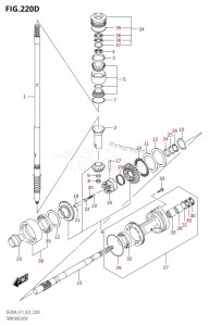 DF200AZ From 20003Z-340001 (E11 E40)  2023 drawing TRANSMISSION ((DF200AZ,DF175AZ,DF150AZ):(022,023))