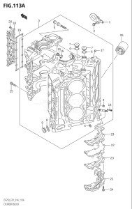 25003F-410001 (2014) 250hp E01 E40-Gen. Export 1 - Costa Rica (DF250T) DF250 drawing CYLINDER BLOCK