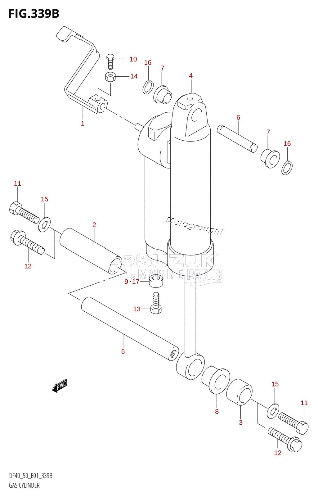 GAS CYLINDER ((DF40QH,DF50WQH):(K1,K2,K3,K4,K5,K6,K7,K8,K9,K10),DF50QH:(K1,K2,K10))