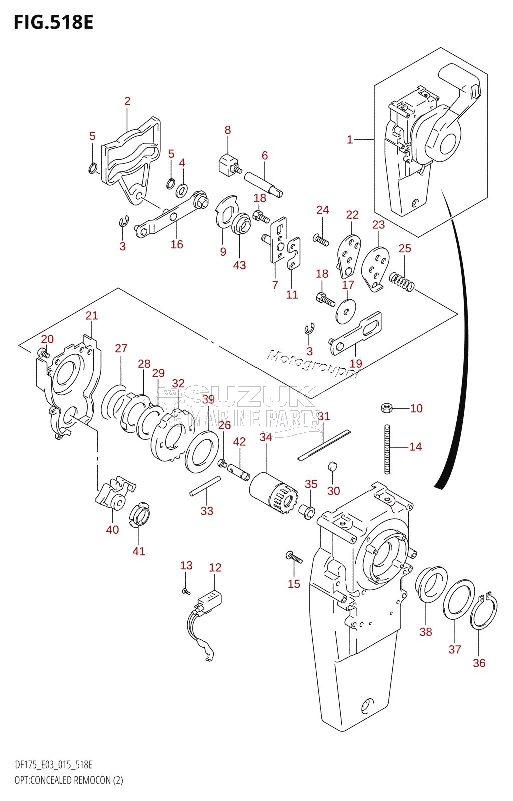 OPT:CONCEALED REMOCON (2) (DF150ST:E03)