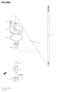 DF175T From 17502F-410001 (E01 E40)  2014 drawing CLUTCH ROD (DF150TG:E01)