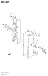 DF225T From 22503F-210001 (E01)  2012 drawing EXHAUST COVER