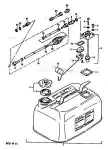 DT25 From 02503-507355 ()  1985 drawing FUEL TANK 1