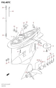 DF175ZG From 17502Z-410001 (E01 E40)  2014 drawing GEAR CASE (DF150TG:E01)