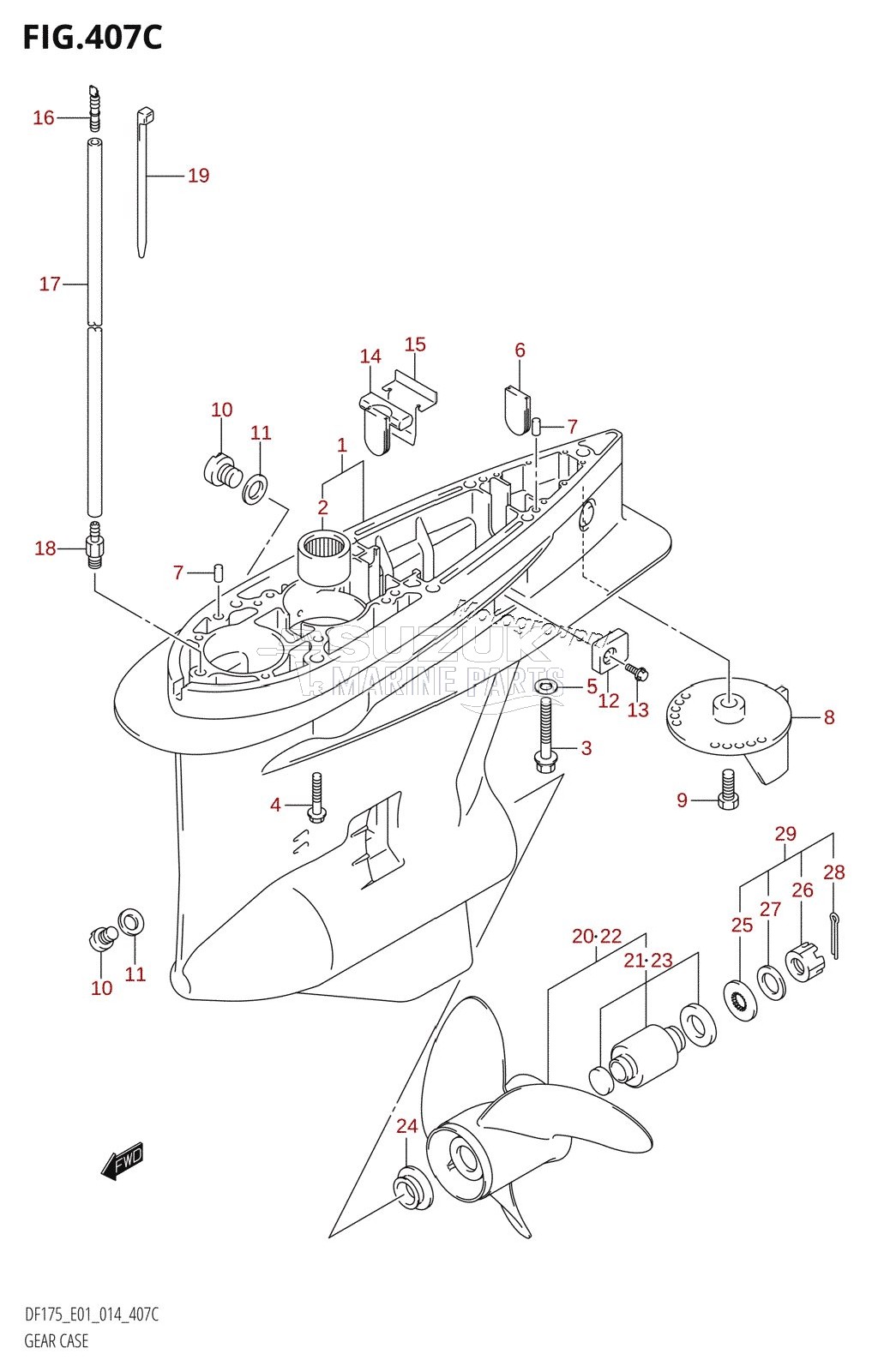 GEAR CASE (DF150TG:E01)