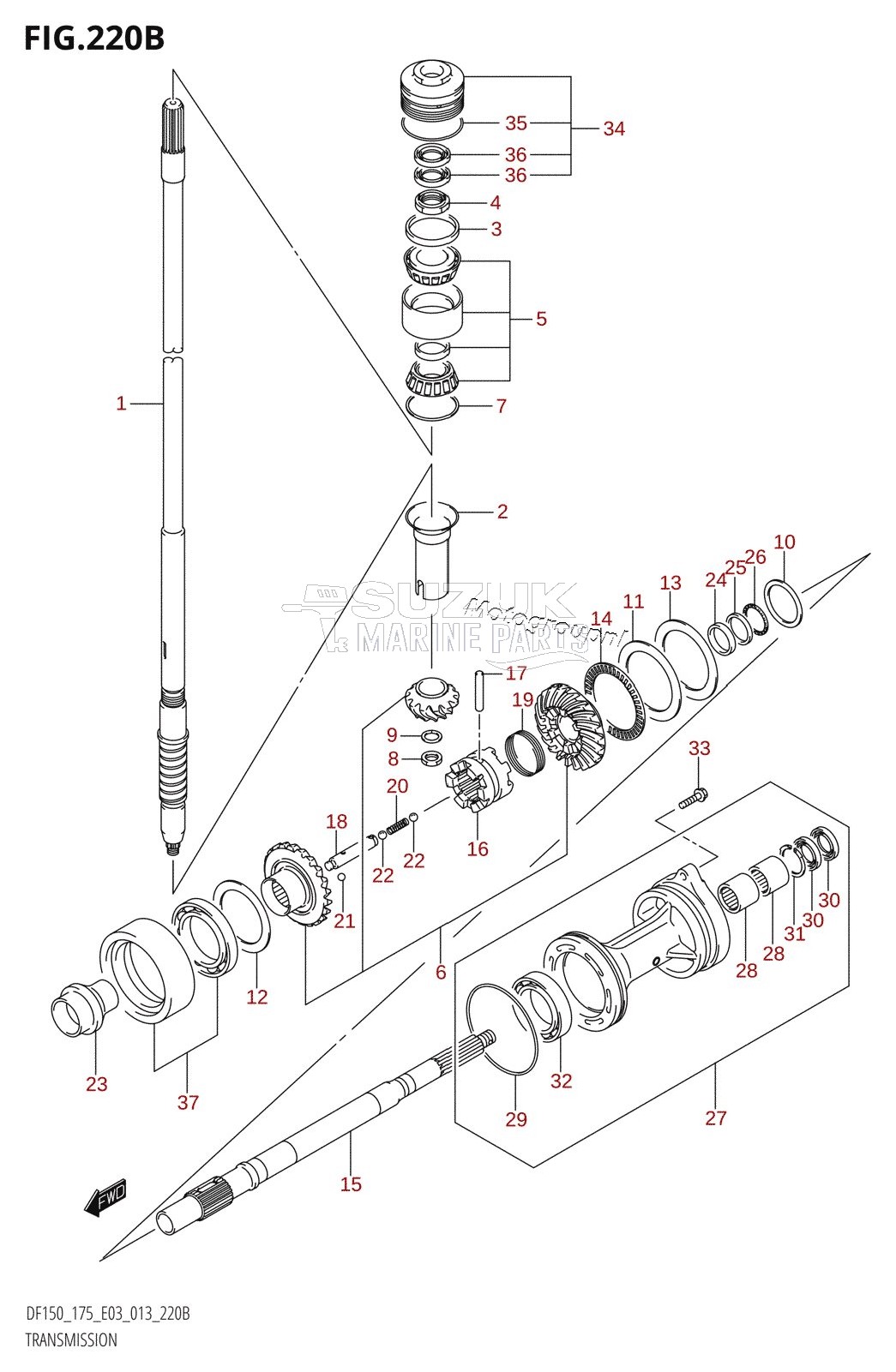 TRANSMISSION (DF150Z:E03)