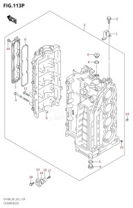 DF140A From 14003F-510001 (E01 E40)  2015 drawing CYLINDER BLOCK (DF115AZ:E40)