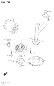 DF100A From 10003F-140001 (E01)  2021 drawing OIL PUMP