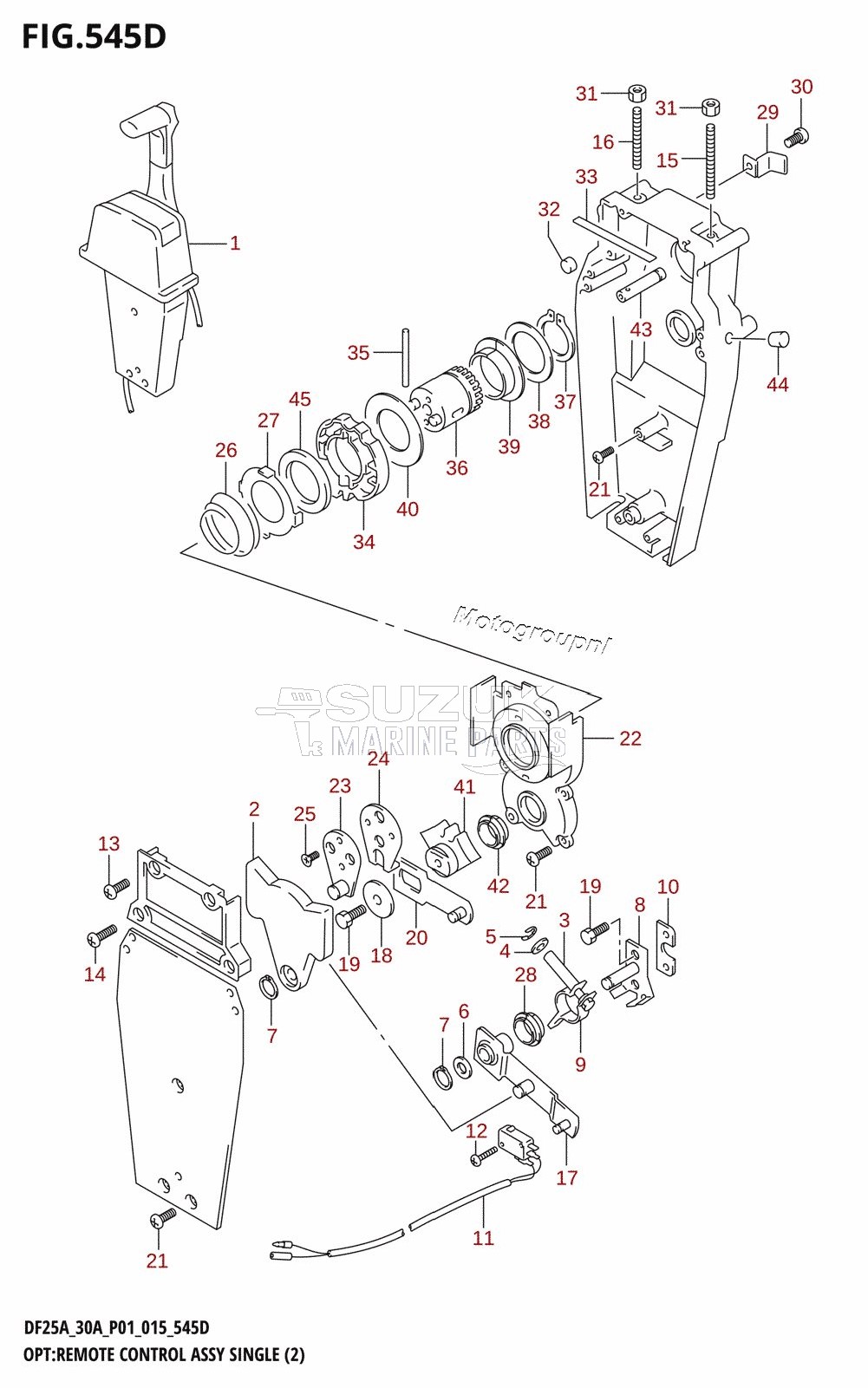 OPT:REMOTE CONTROL ASSY SINGLE (2) (DF30AT:P01)